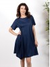 Solid Color Front Gathered Dress 